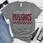 Central Middle Mustangs Maroon Gray Grunge-Lovie T Designs