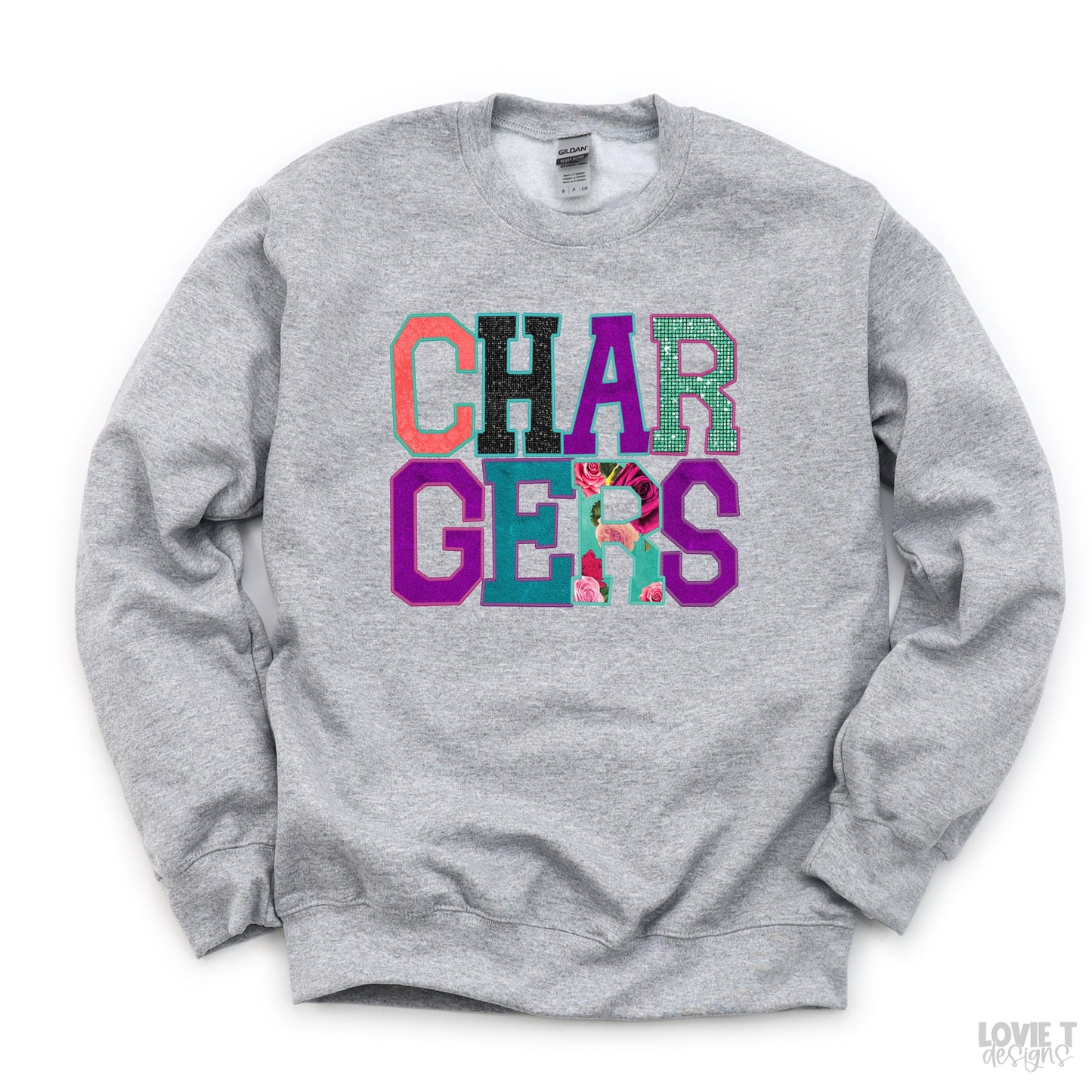 Chargers Faux Applique-Lovie T Designs