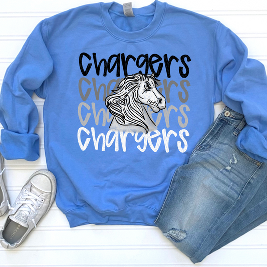 Chargers Monochromatic Mascots-Lovie T Designs