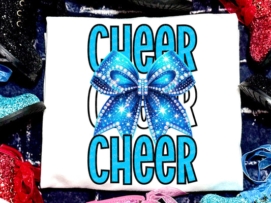 Cheer Faux Rhinestones Columbia Blue-Lovie T Designs