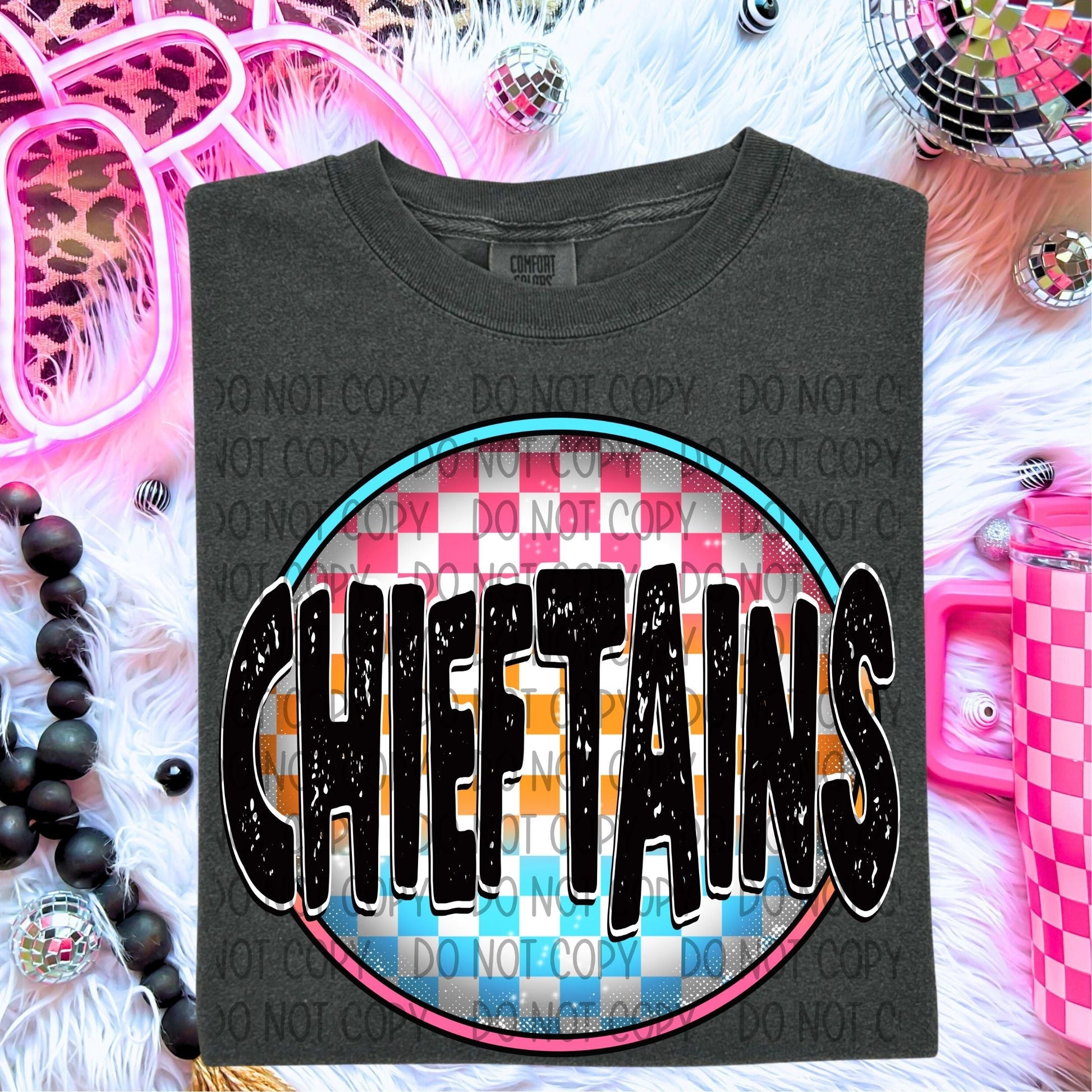 Chieftains Neon Circle Mascots-Lovie T Designs