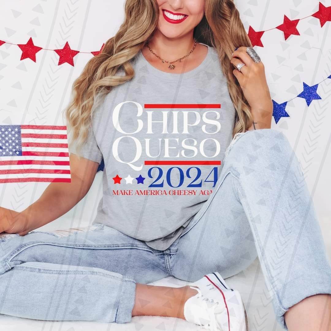 Chips Queso 2024 Make America Cheesy Again-Lovie T Designs