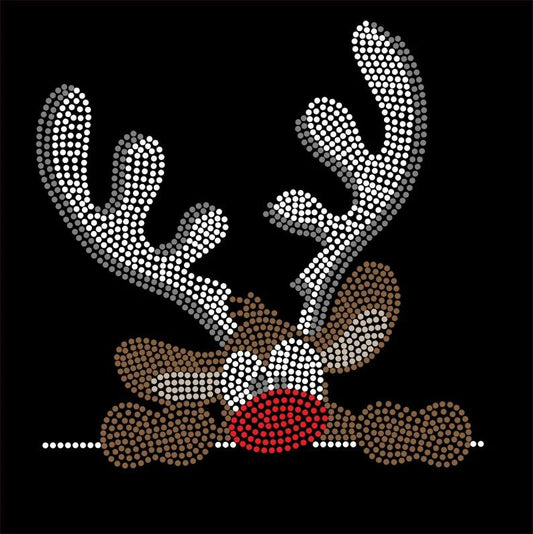 Christmas Reindeer Spangle Transfer-[DTF Transfer]-Lovie T Designs