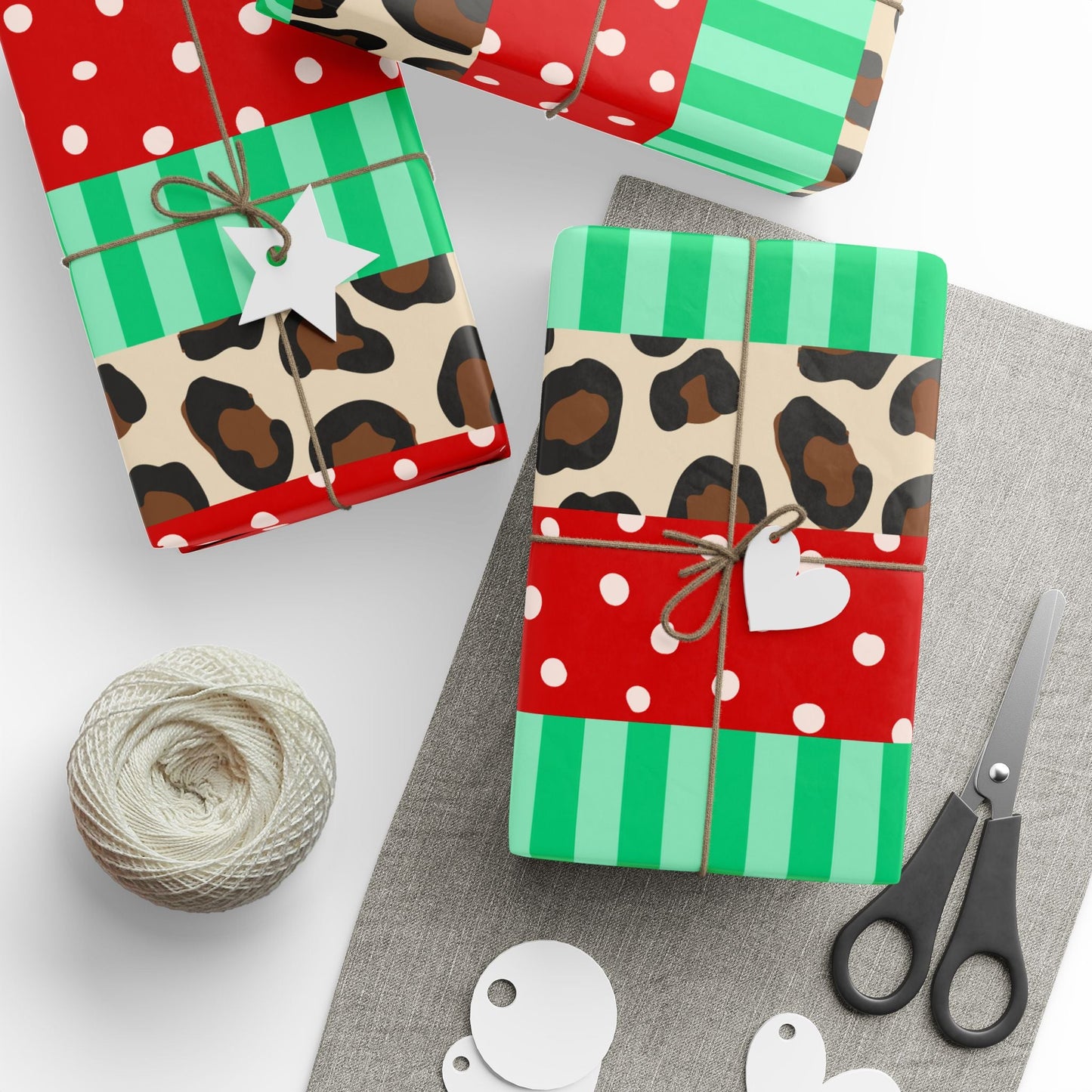 Christmas Stripe Leopard-Lovie T Designs