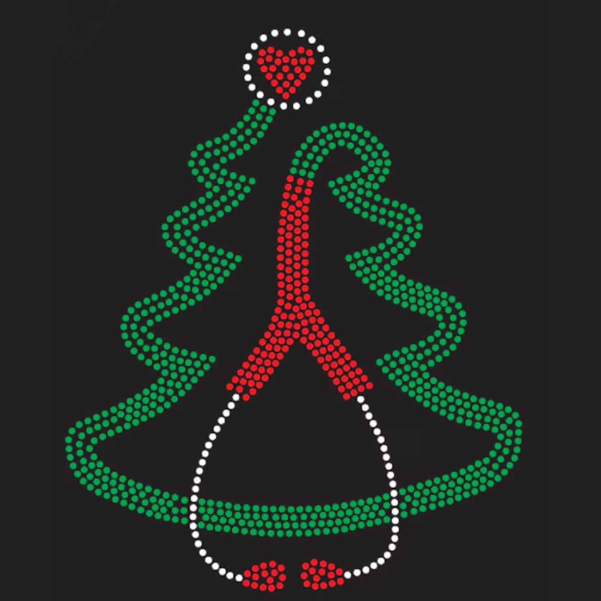 Christmas Tree Stethoscope Spangle Transfer-[DTF Transfer]-Lovie T Designs