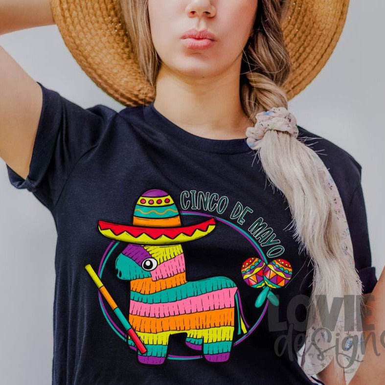 Cinco De Mayo with White Offset-Lovie T Designs