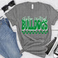 Clinton Central Bulldogs White Green Grunge-Lovie T Designs