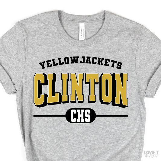 Clinton Yellow Jackets-Lovie T Designs