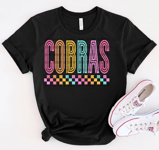 Cobras Colorful Line Mascot-Lovie T Designs