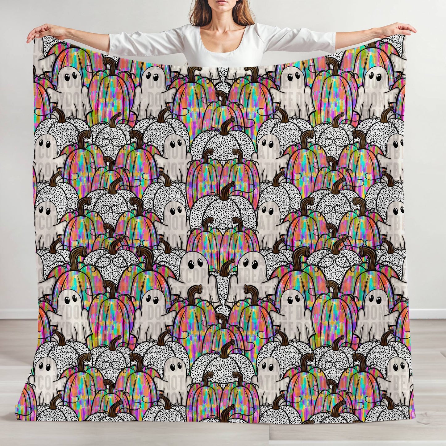 Colorful Ghost Blanket