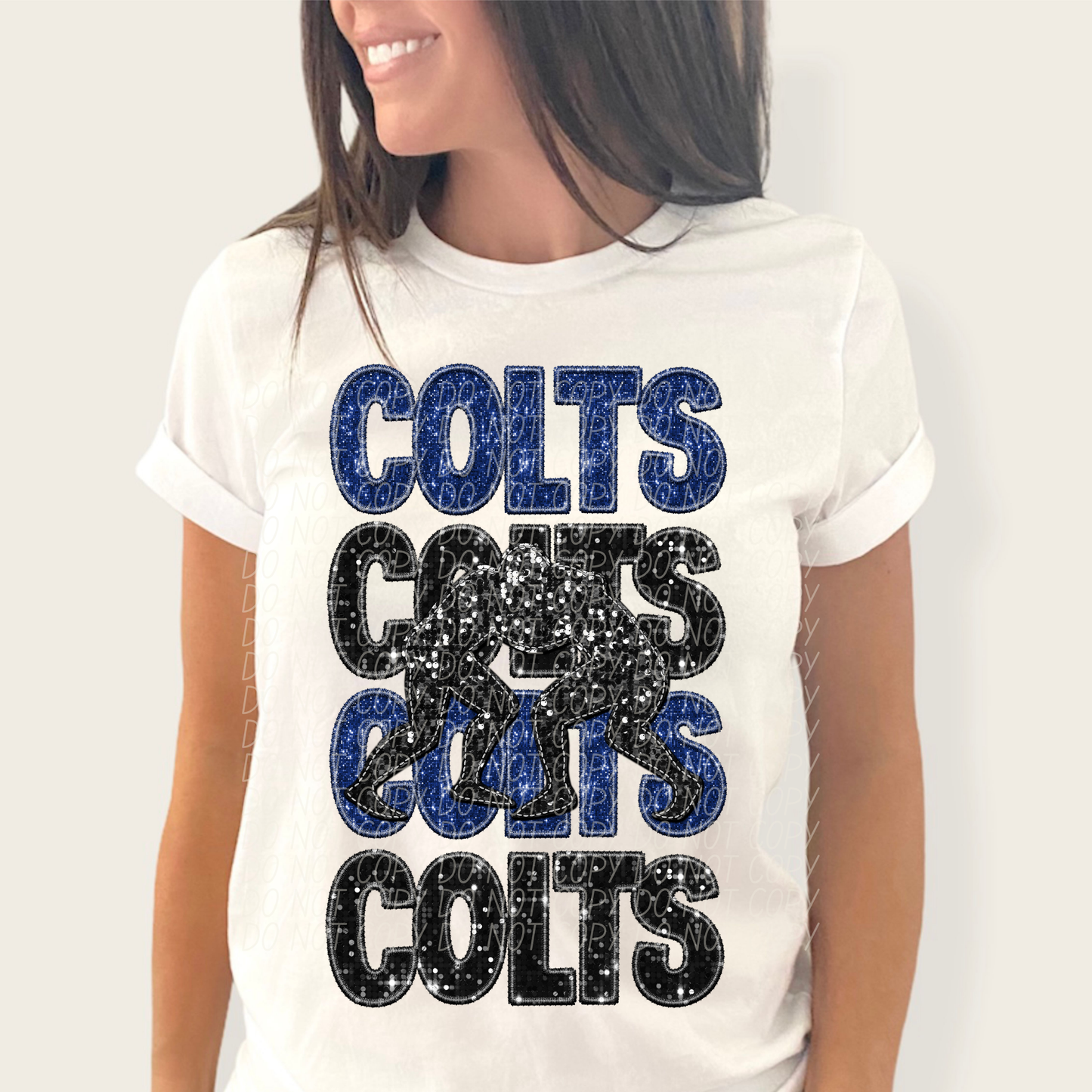 Colts Blue Black-[DTF Transfer]-Lovie T Designs