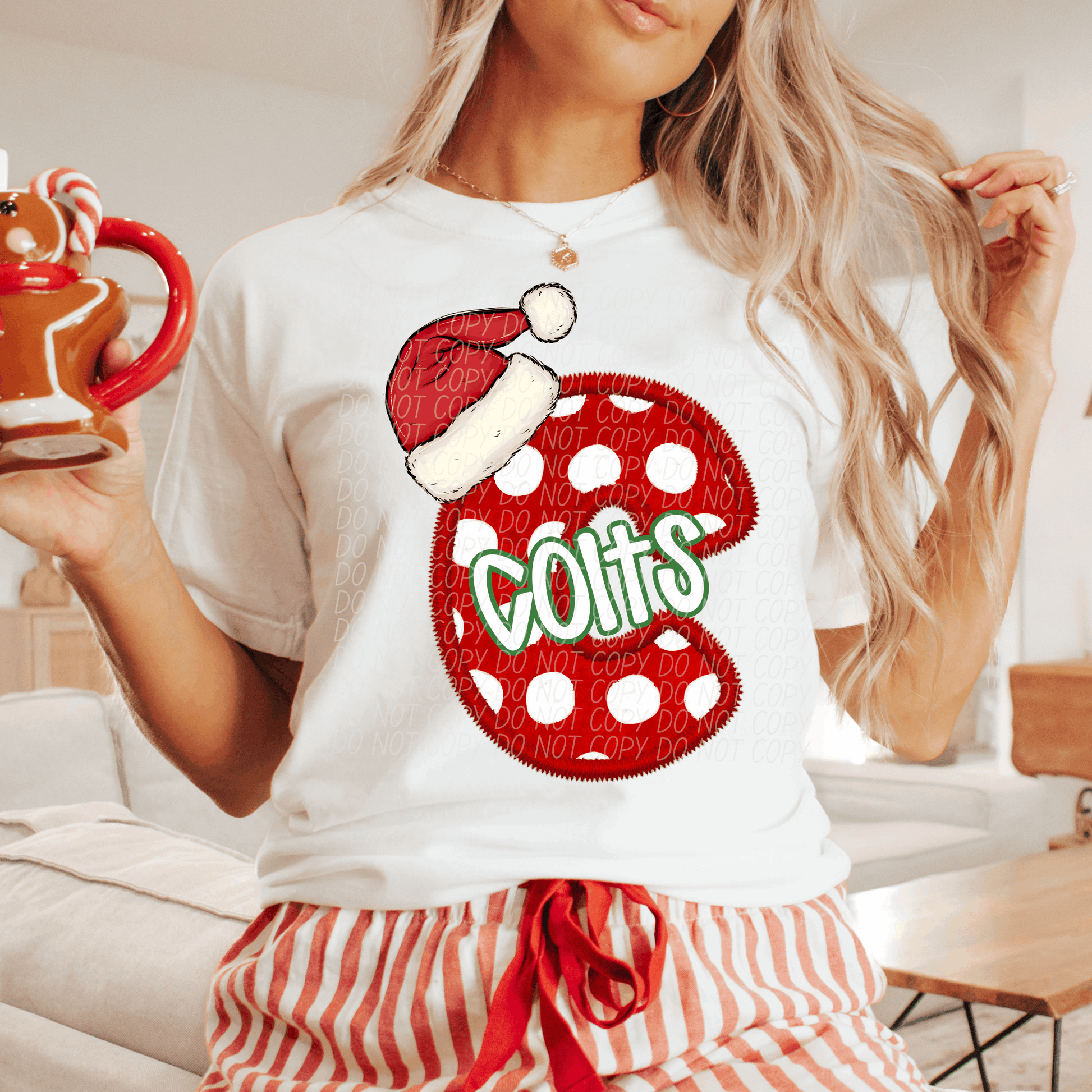 Colts Christmas Mascots-[DTF Transfer]-Lovie T Designs