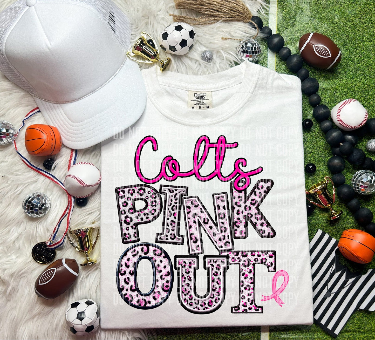 Colts Pink Out Animal Print Mascot-Lovie T Designs