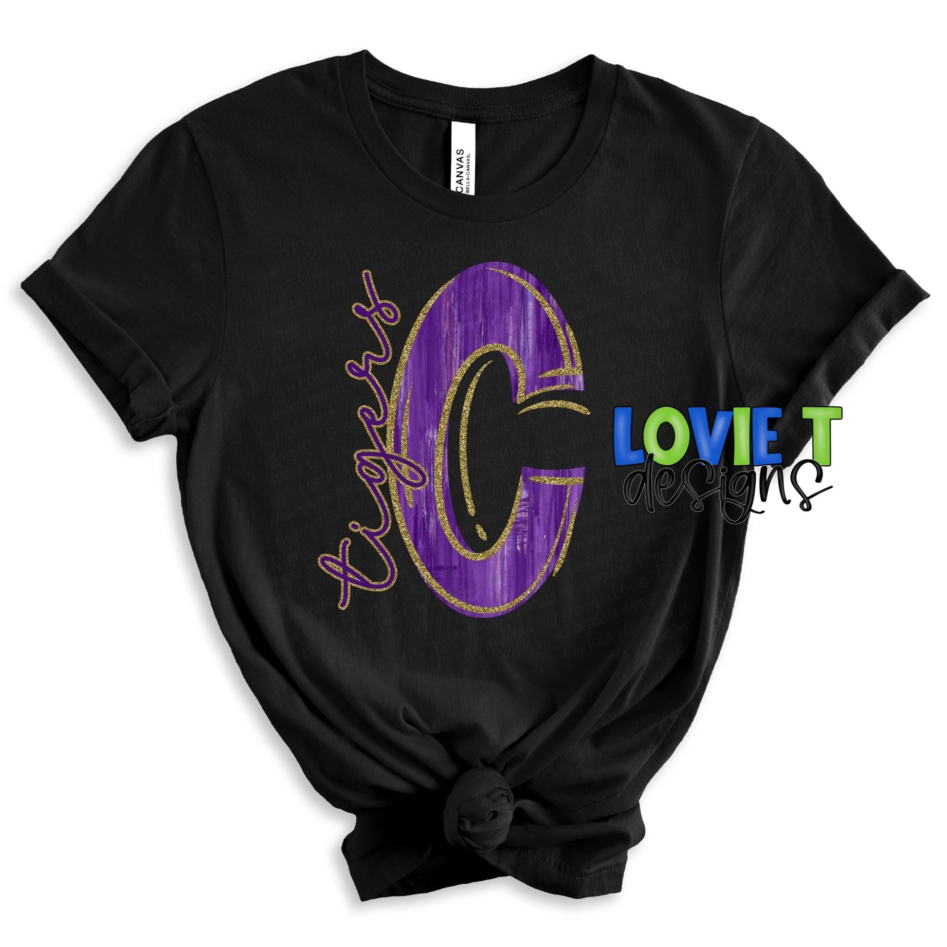Columbia Tigers Purple and Gold C-Lovie T Designs
