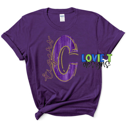Columbia Tigers Purple and Gold C-Lovie T Designs