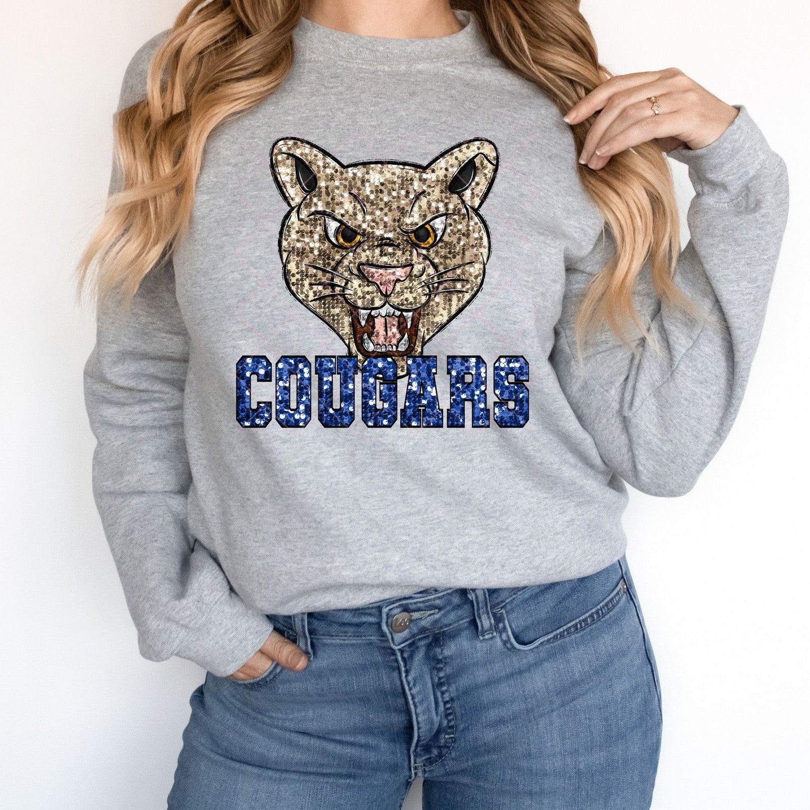Cougars Blue Sequin