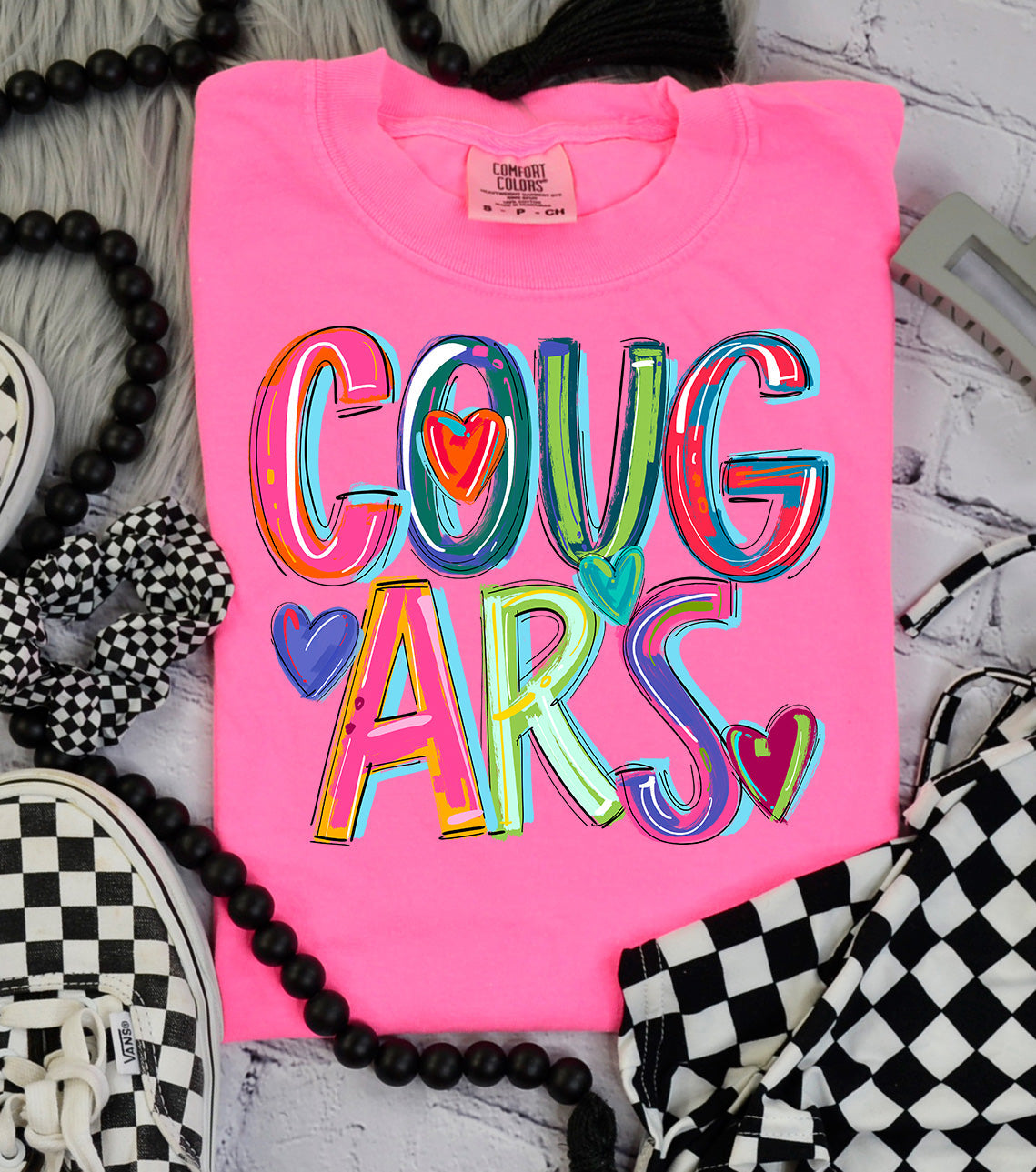 Cougars Cheery Bright-Lovie T Designs