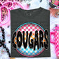 Cougars Neon Circle Mascots-Lovie T Designs