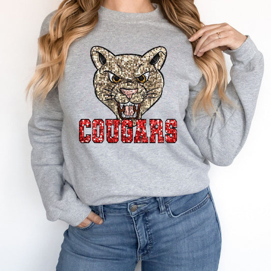 Cougars Red Sequin