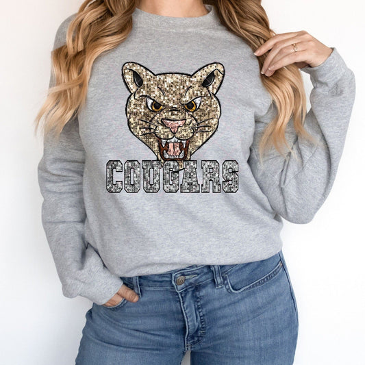 Cougars Silver Sequin