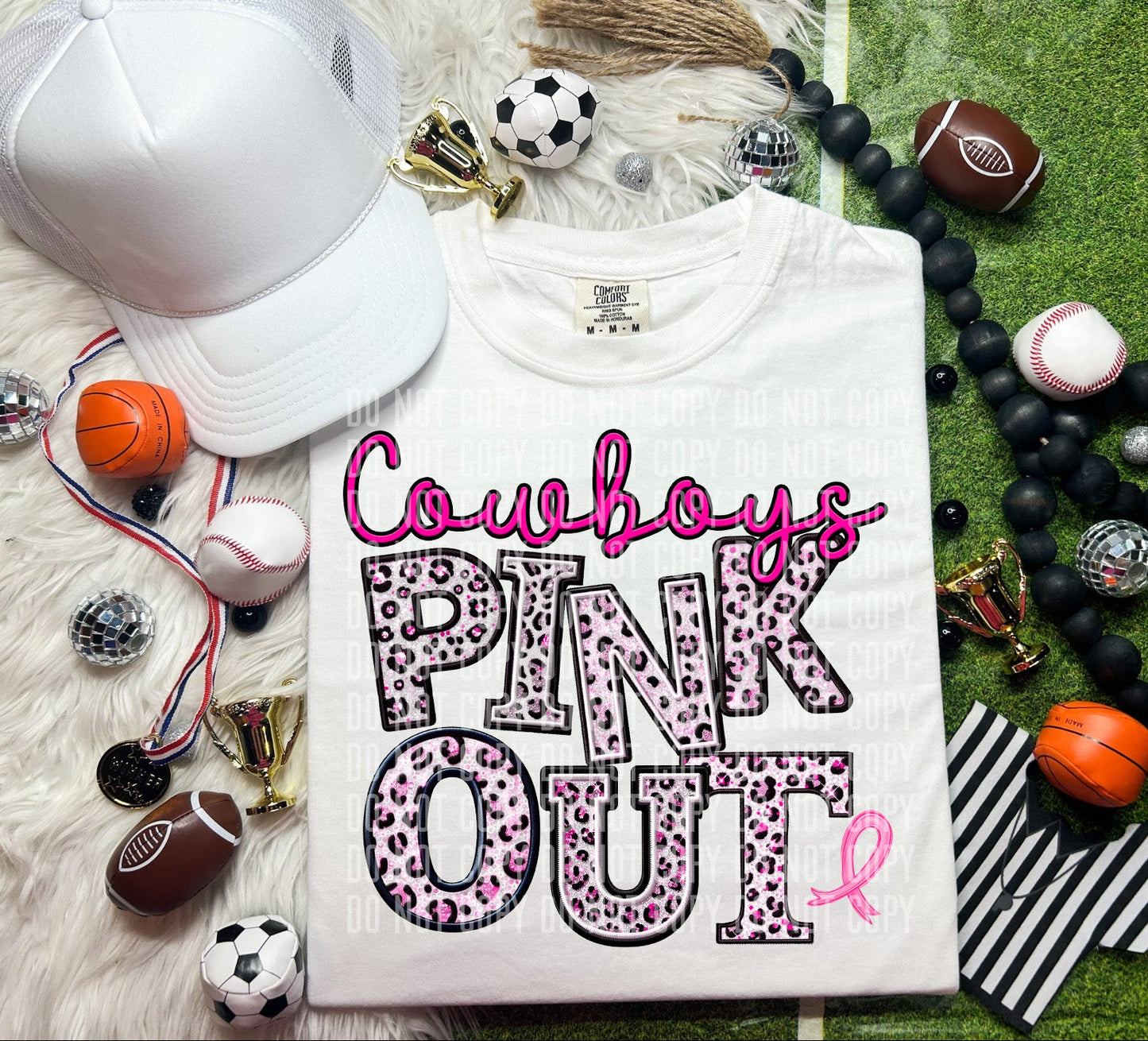 Cowboys Pink Out Animal Print Mascot-Lovie T Designs