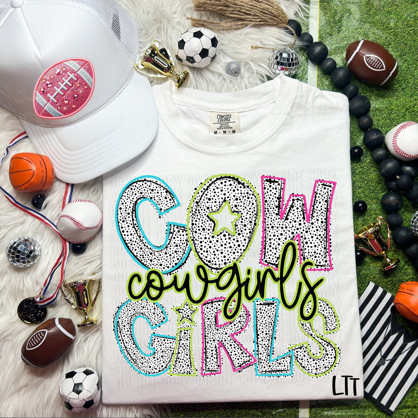 Cowgirls Star Dalmatian Mascots-Lovie T Designs