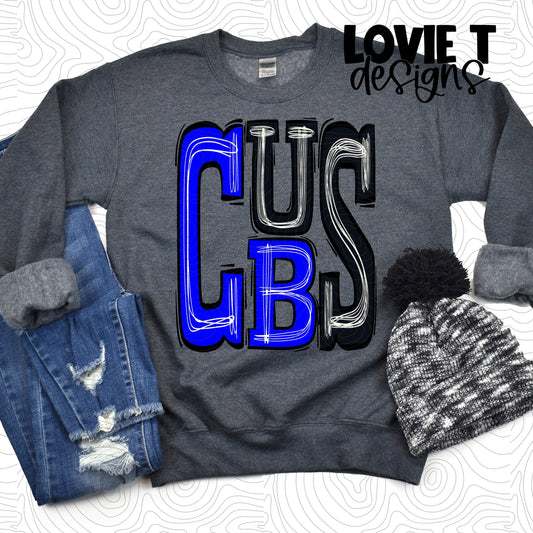 Cubs Blue and Black