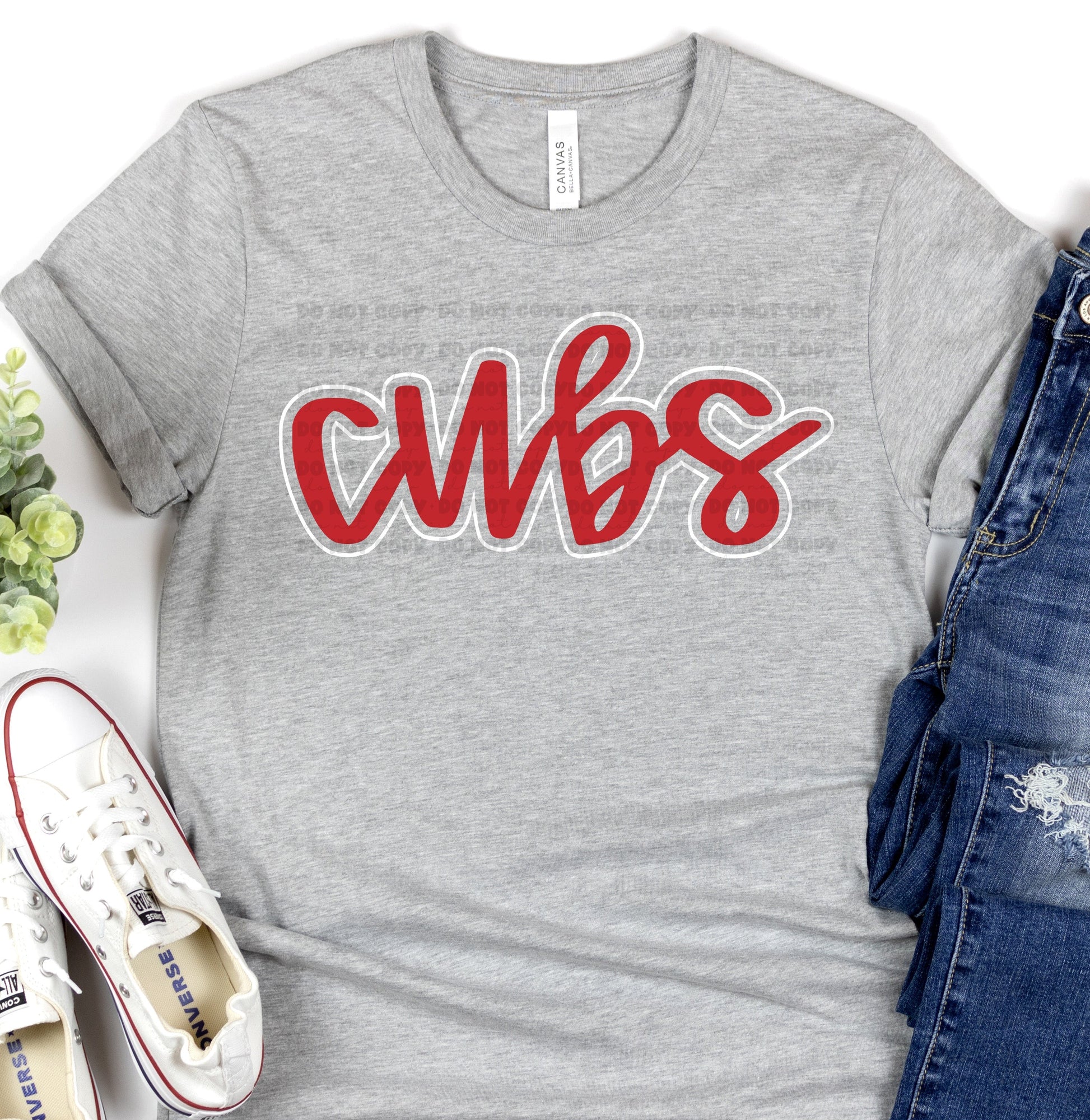 Cubs Red White-Lovie T Designs