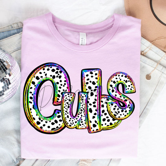 Cubs- Tie Dye Dots-Lovie T Designs