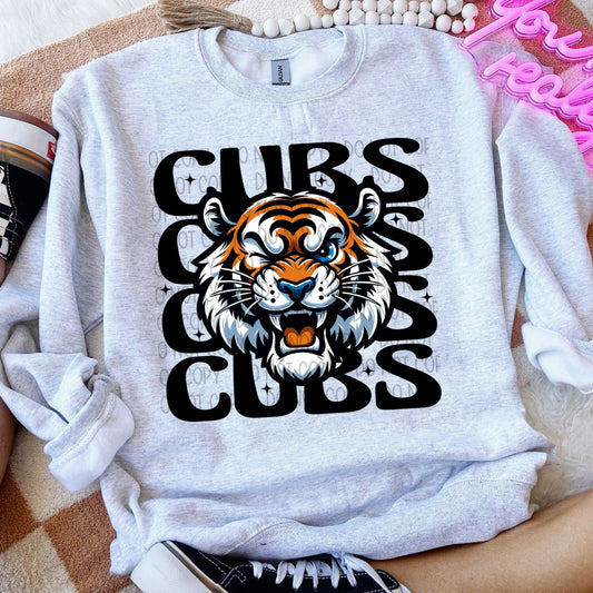 Cubs Tiger Winking Mascot-Lovie T Designs