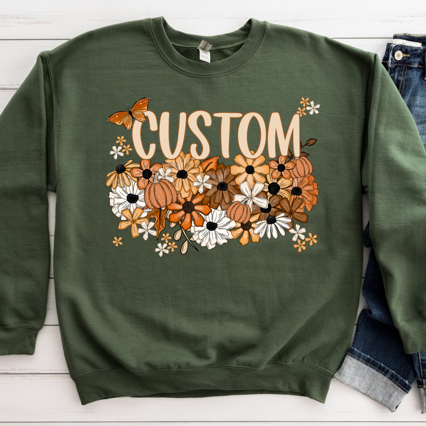 Custom Fall Floral Names-Lovie T Designs