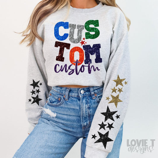 Custom Faux Sparkles Mockup Request-Lovie T Designs