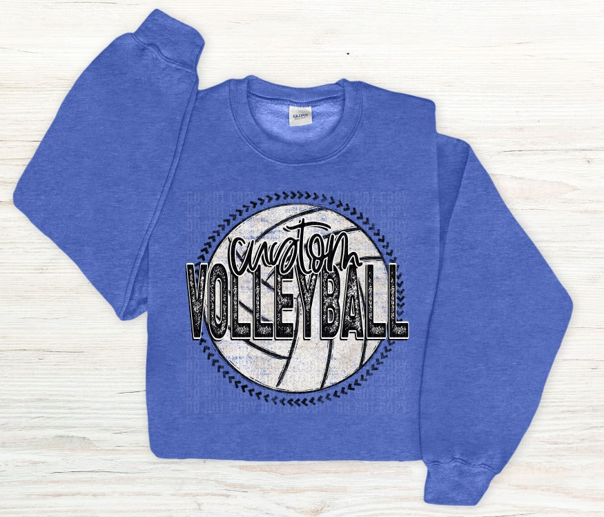 Custom Grunge Volleyball-Lovie T Designs