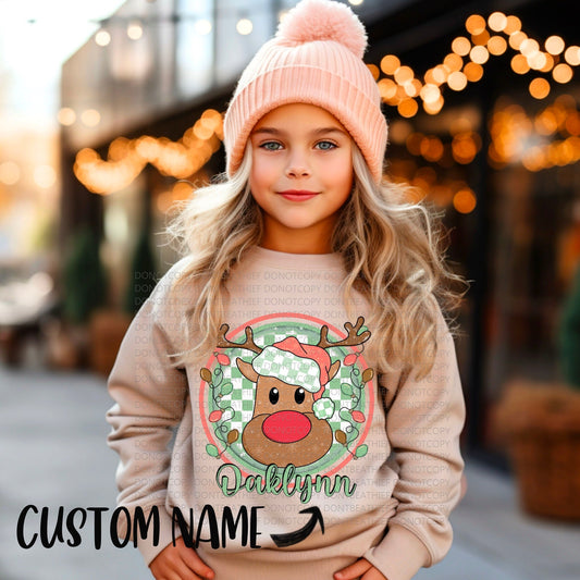 Custom Reindeer Circle-Lovie T Designs