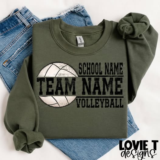 Custom Split Volleyball - Digital Download-[DTF Transfer]-Lovie T Designs