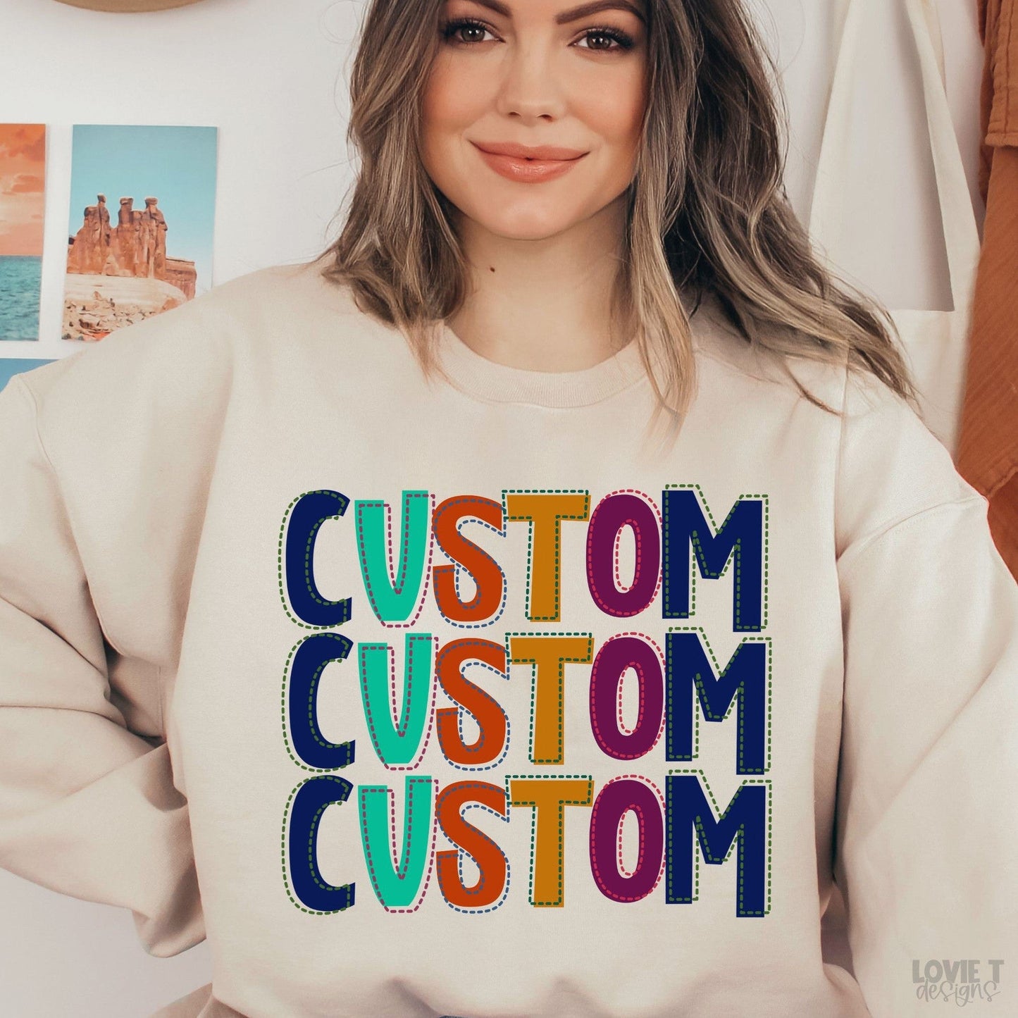 Custom Stitched-Lovie T Designs