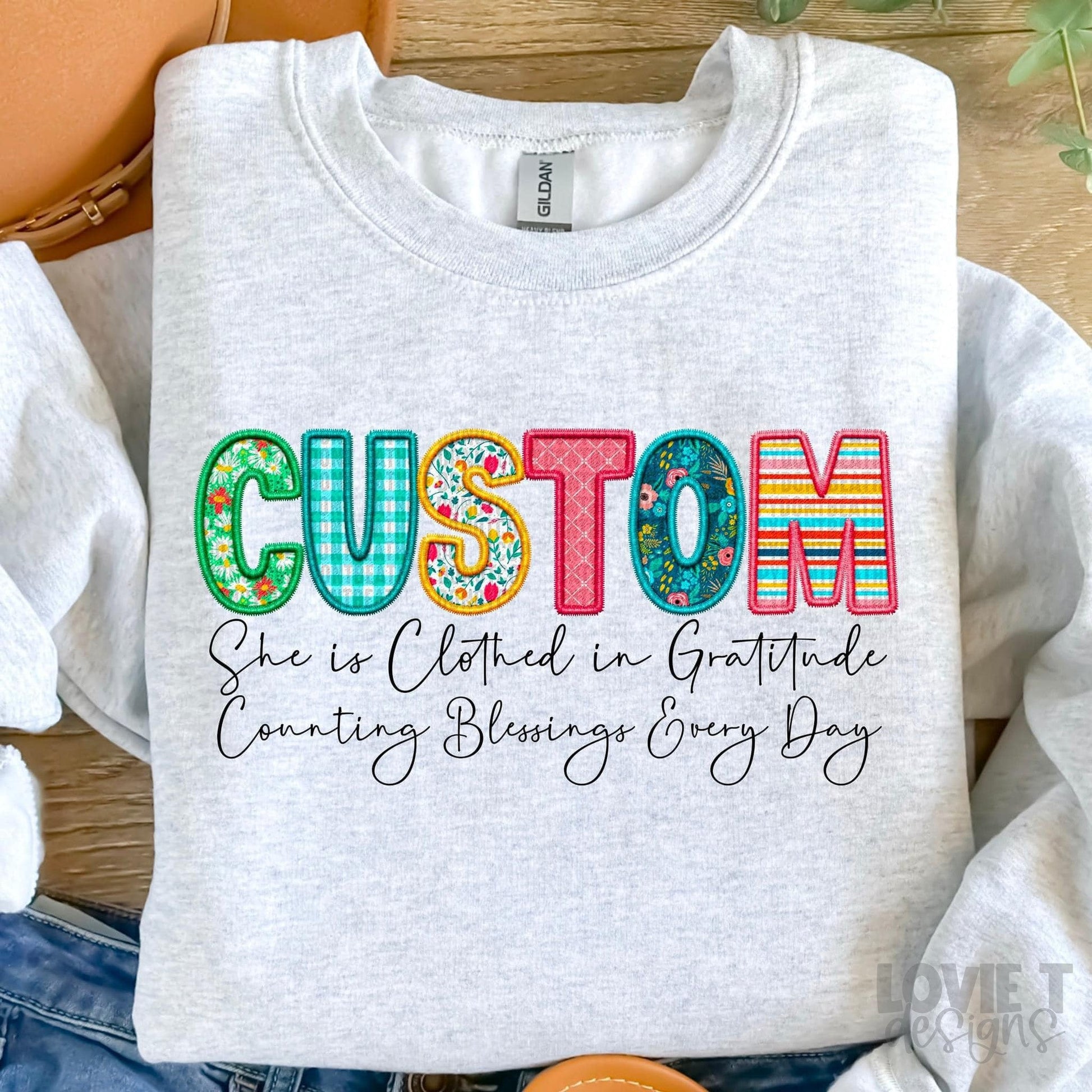 Custom Titles She Is Clothed In Gratitude / Occupational Titles-Lovie T Designs