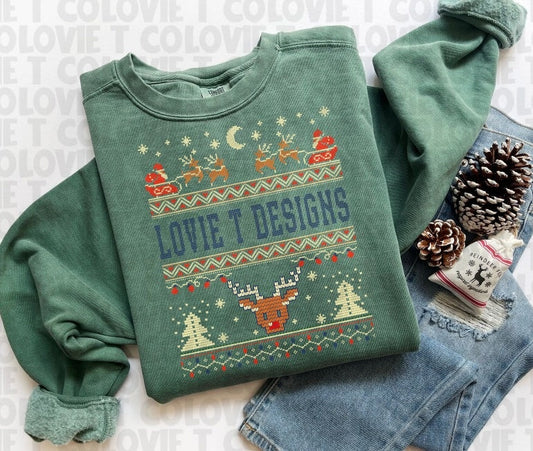 Custom Ugly Christmas Sweater Business Name / Name-Lovie T Designs