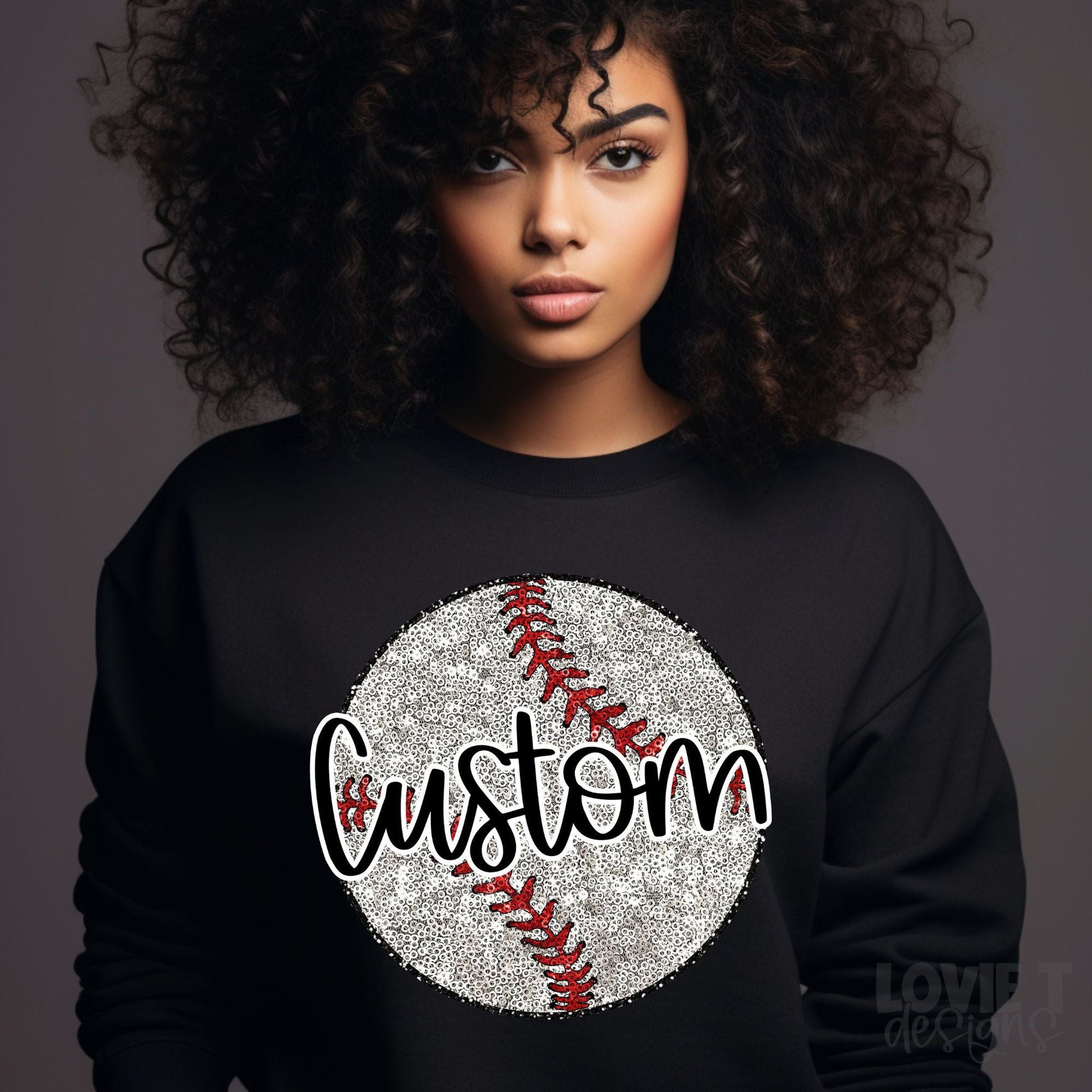 Custom Baseball Faux Sequin Digital Download-Lovie T Designs