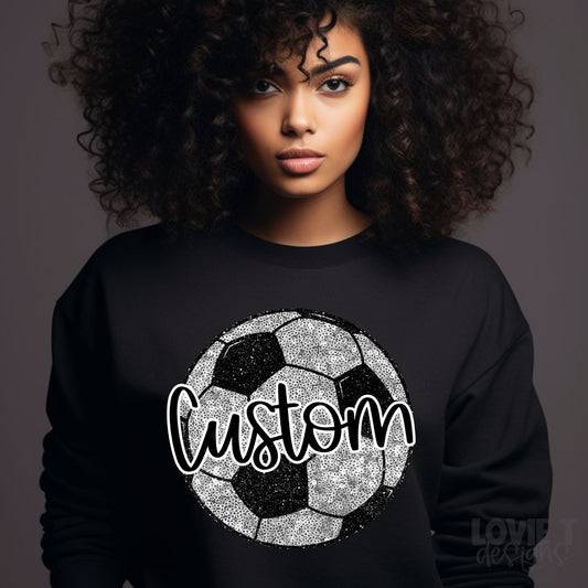 Custom Soccer Faux Sequin Digital Download-Lovie T Designs