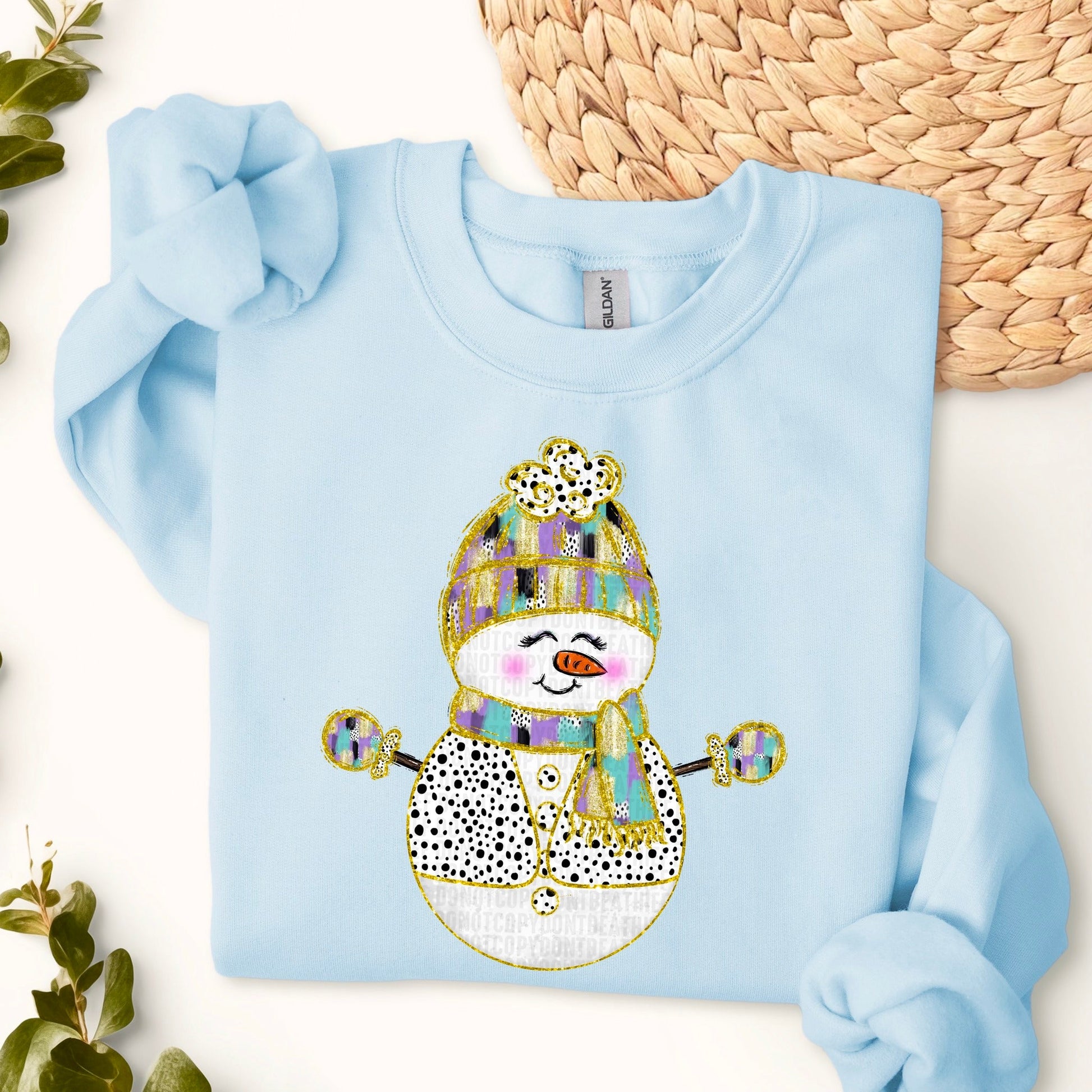 Cute Snowwoman-[DTF Transfer]-Lovie T Designs