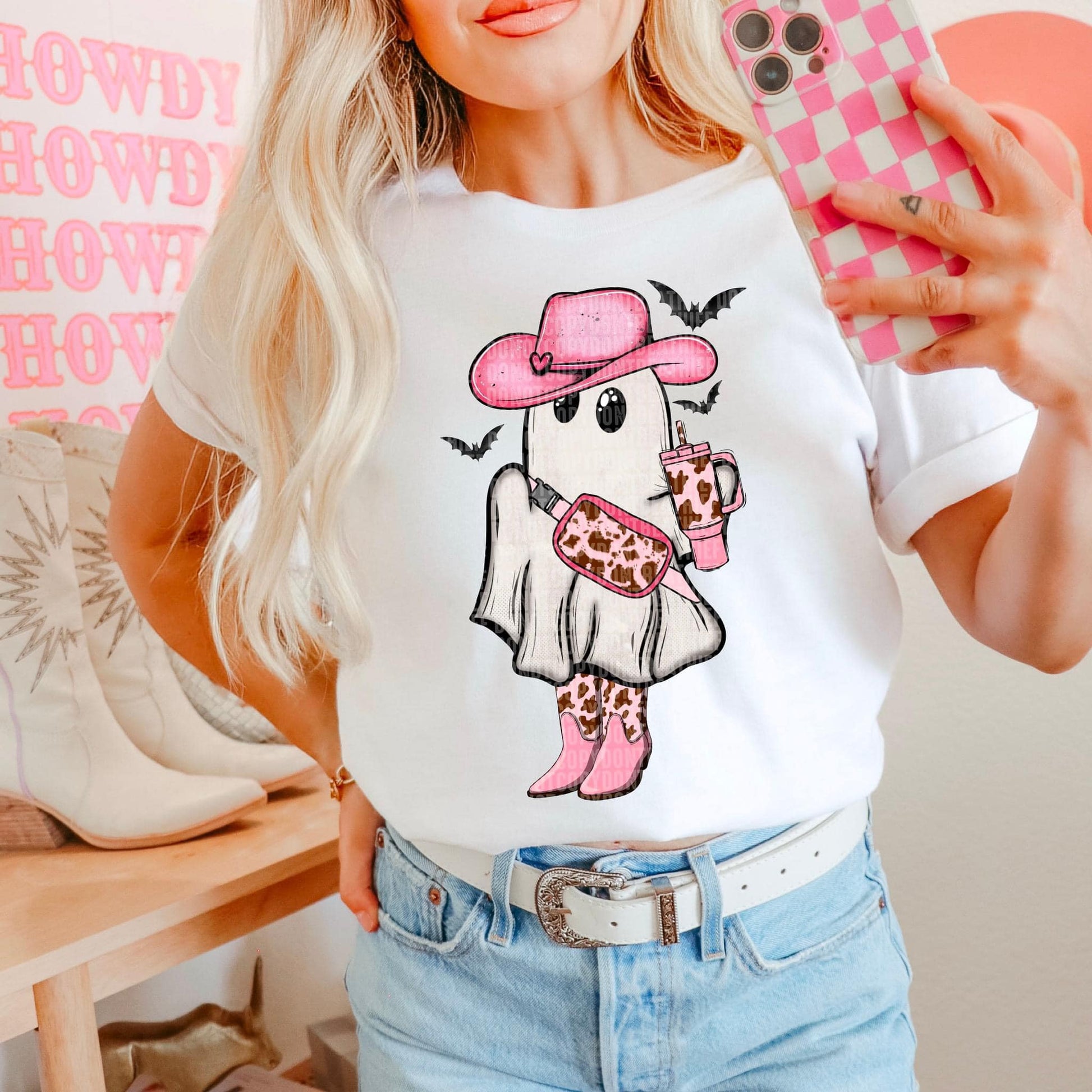 Cute Western Ghost-Lovie T Designs