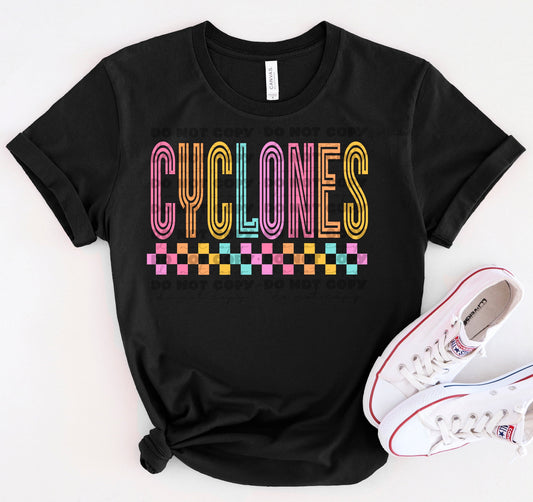 Cyclones Colorful Line Mascot-Lovie T Designs