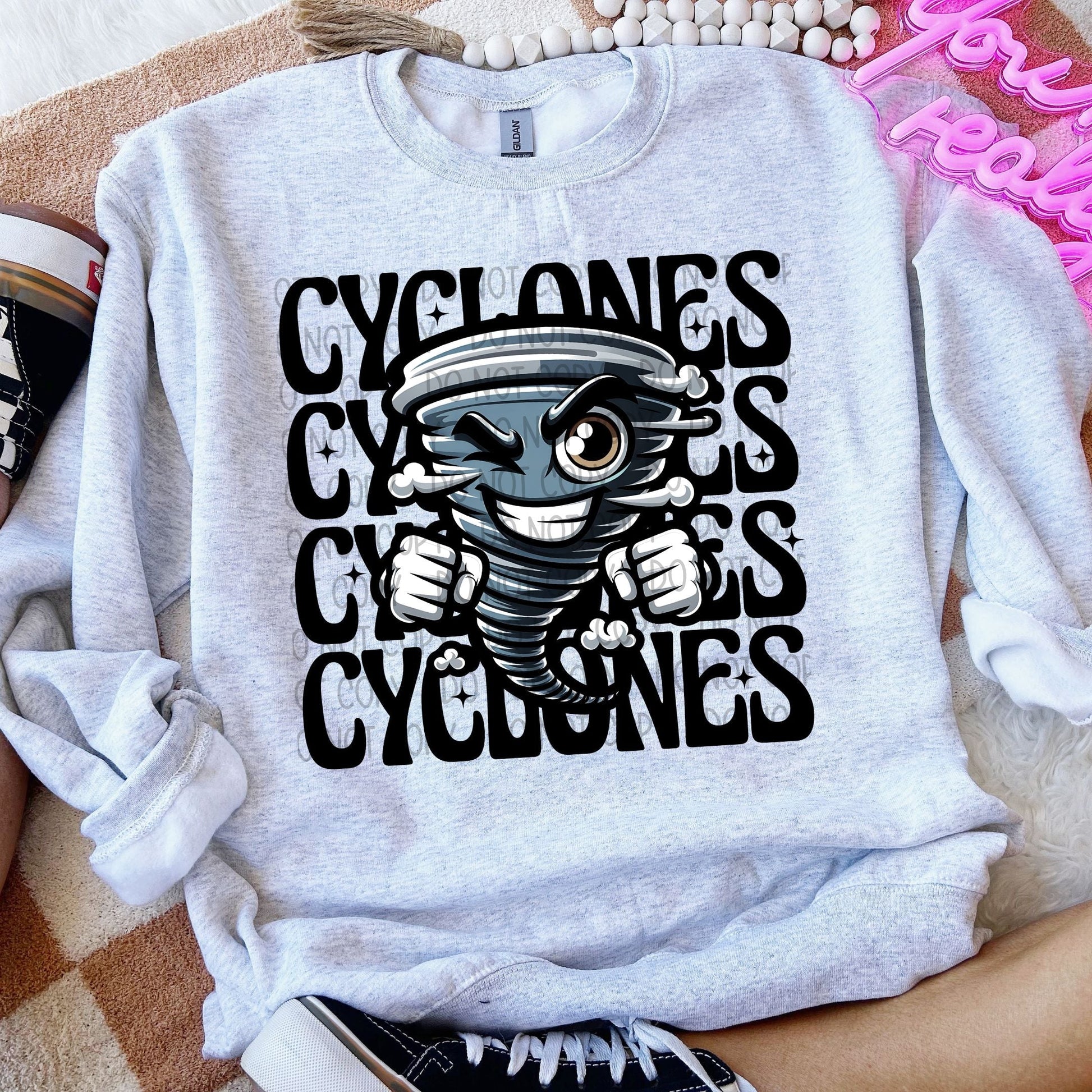 Cyclones Winking Mascot-Lovie T Designs