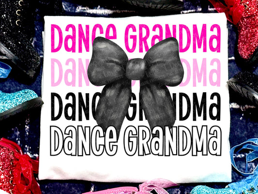 Dance Grandma Faux Pink Black-Lovie T Designs