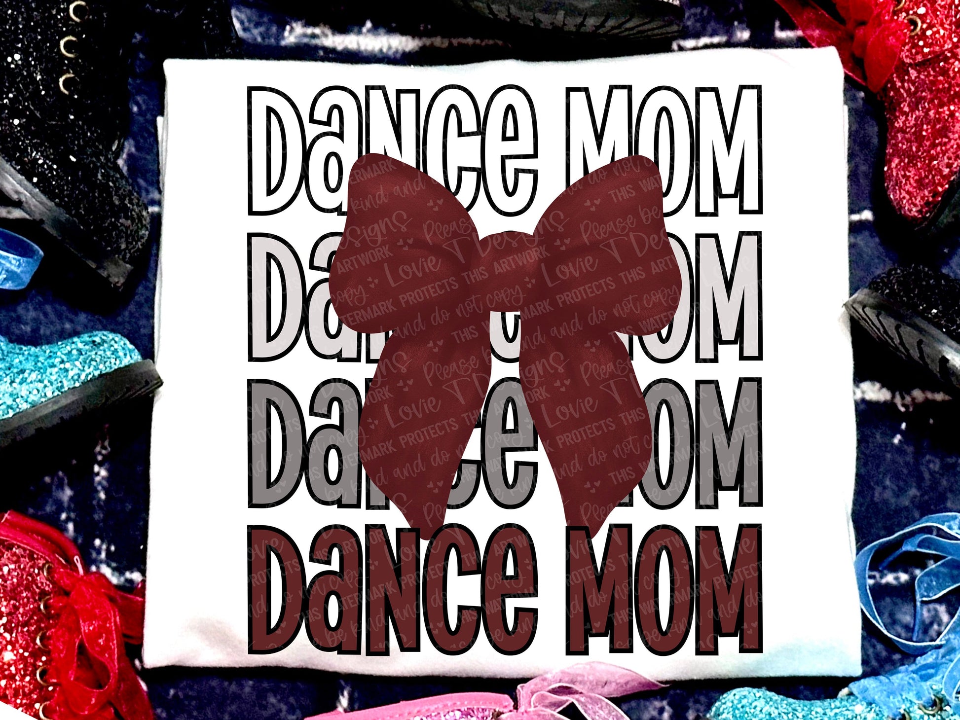 Dance Mom Faux Maroon-Lovie T Designs