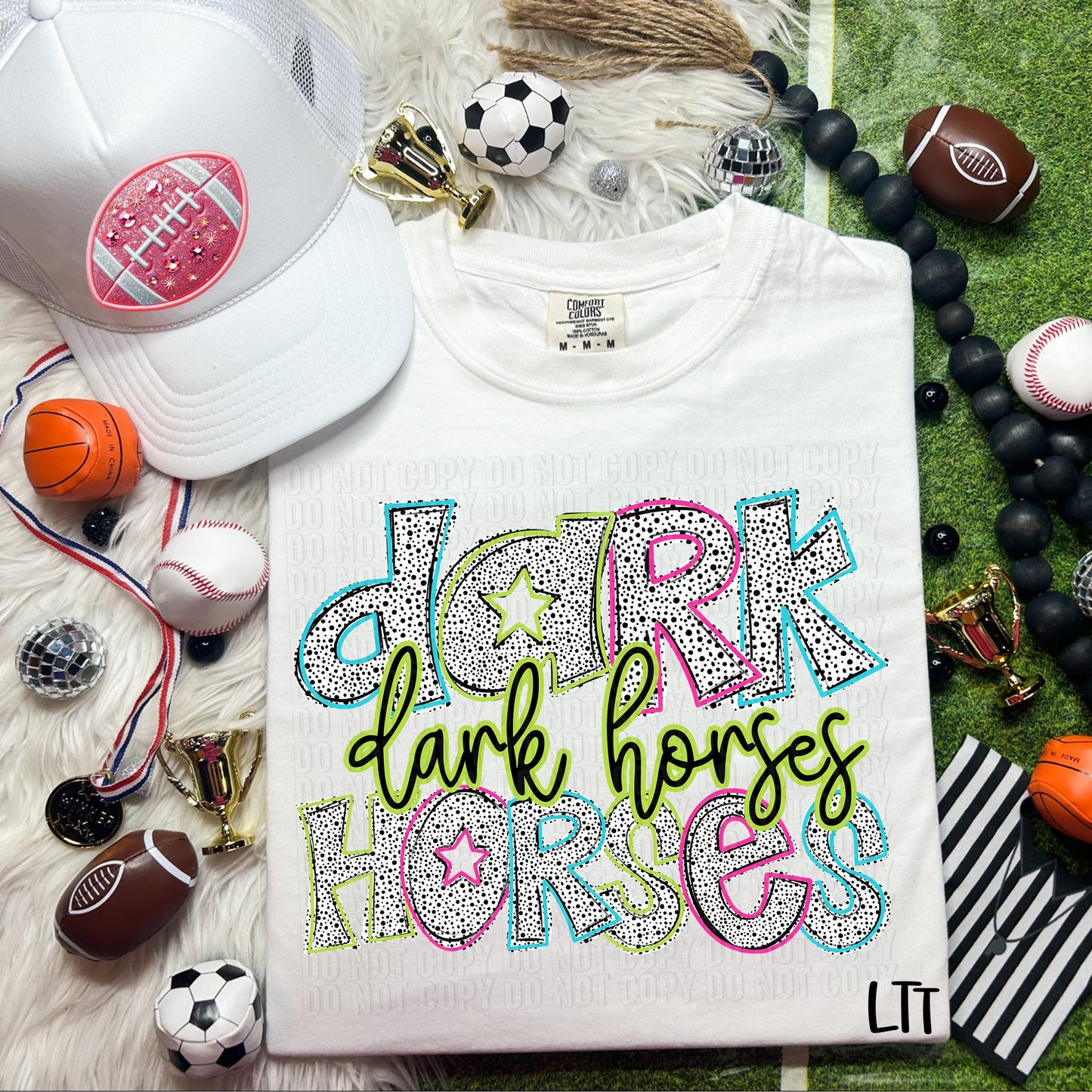 Dark Horses Star Dalmatian Mascots-Lovie T Designs