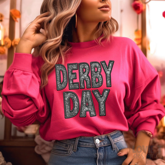 Derby Day Faux Embroidery Diamond