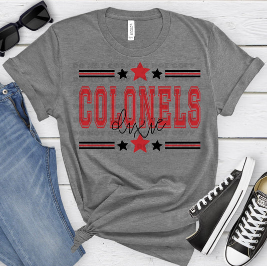 Dixie Colonels Red Black All Stars-Lovie T Designs