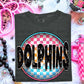 Dolphins Neon Circle Mascots-Lovie T Designs